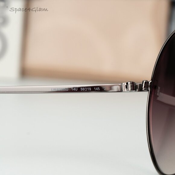 Loewe Women Sunglasses LW40005U 14U Pink Leather Bordeaux Mirror Pilot BRAND NEW - Picture 7 of 11